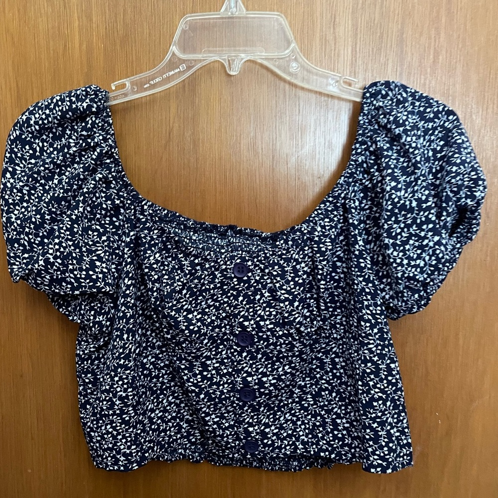Off the Shoulder Navy Blue Sz:S